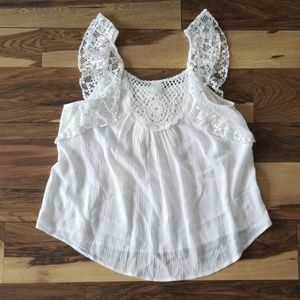White lace spring top